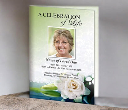 Divine A4 Funeral Order of Service Template - The Funeral Program Site