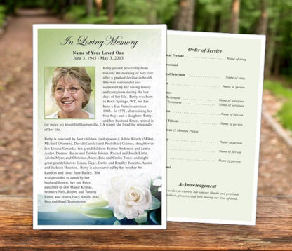 Divine Funeral Flyer Template - The Funeral Program Site