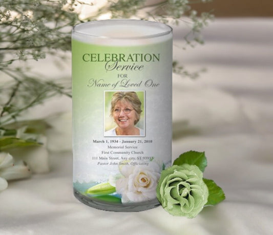 Divine Personalized Glass Memorial Candle