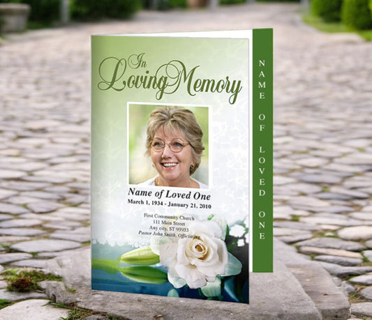 Divine 4-Sided Graduated Funeral Program Template