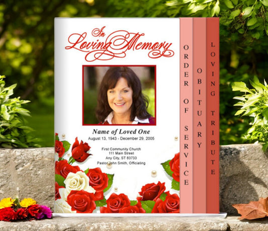 Diva 8-Sided Graduated Funeral Program Template