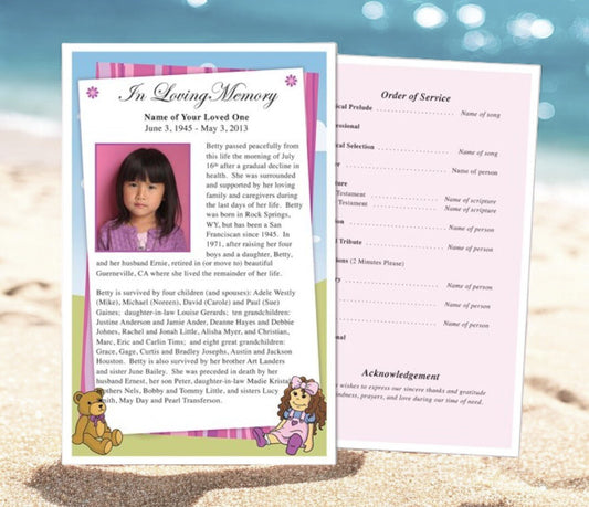 Doll Funeral Flyer Template - The Funeral Program Site