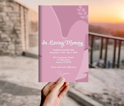 Dove Funeral Program Template - The Funeral Program Site