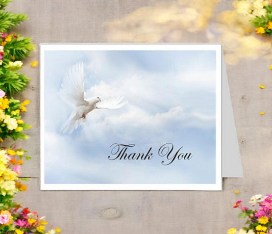 Dove of Peace Thank You Card Template