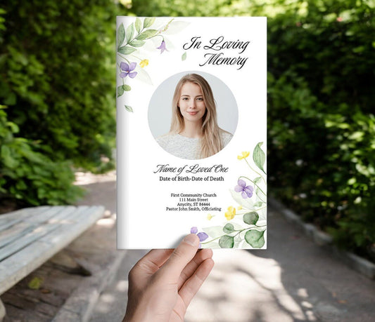 Dream Online Funeral Program Template - The Funeral Program Site