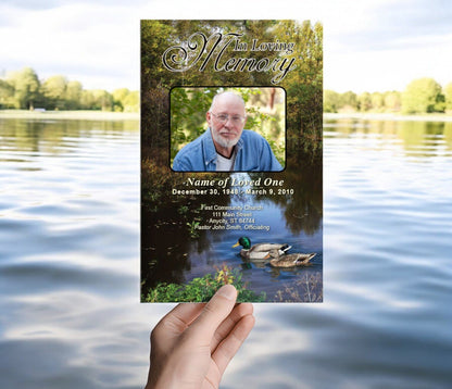 Duck Pond Funeral Program Template - The Funeral Program Site