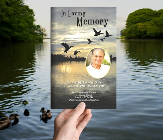 Flight Funeral Program Template