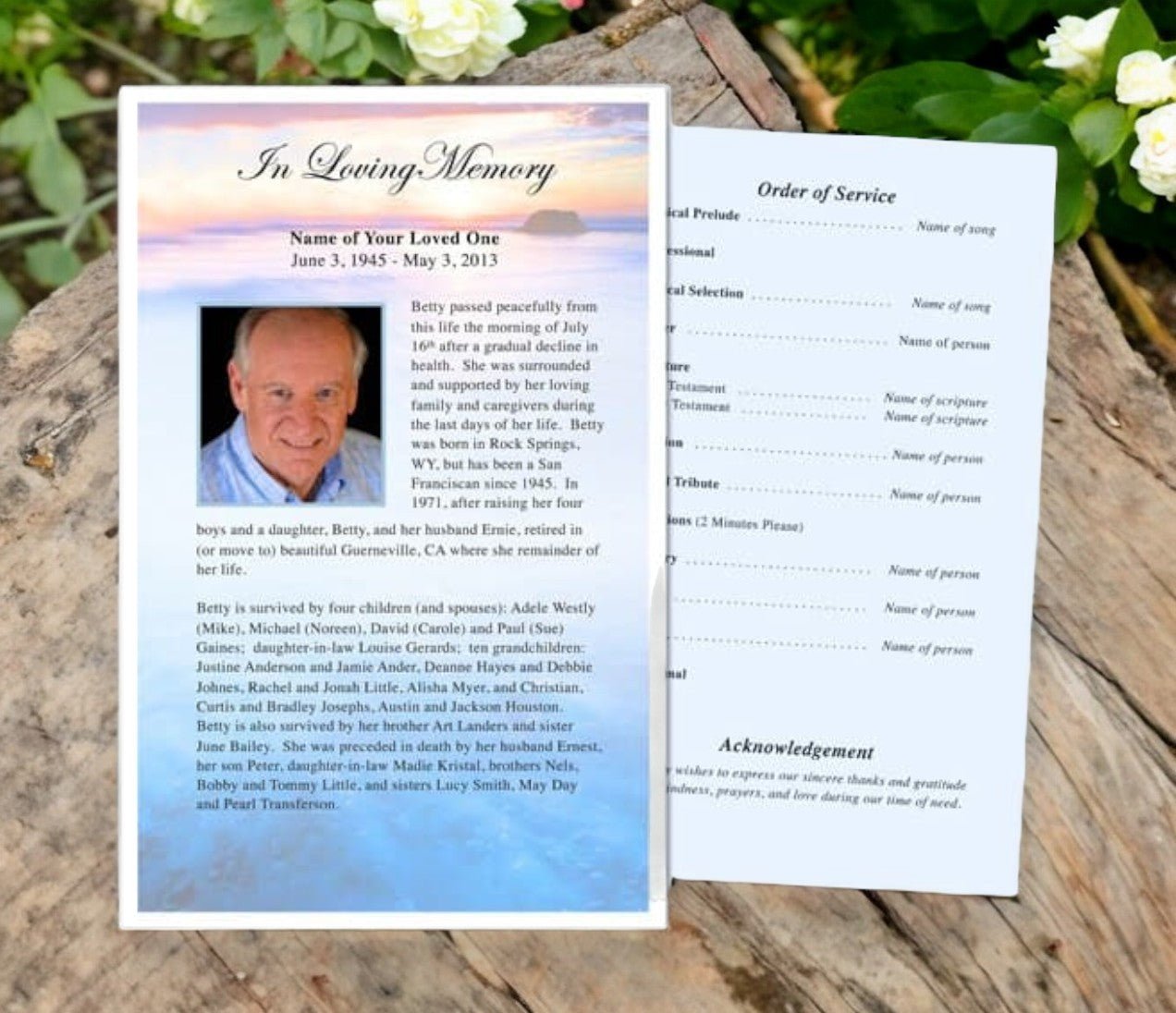 Dusk Funeral Flyer Template - The Funeral Program Site