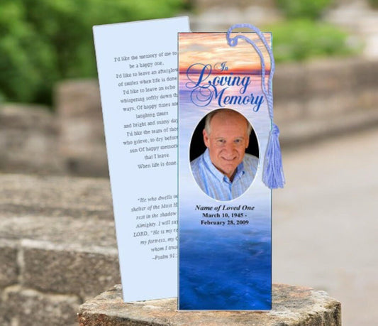 Dusk Memorial Bookmark Template - The Funeral Program Site