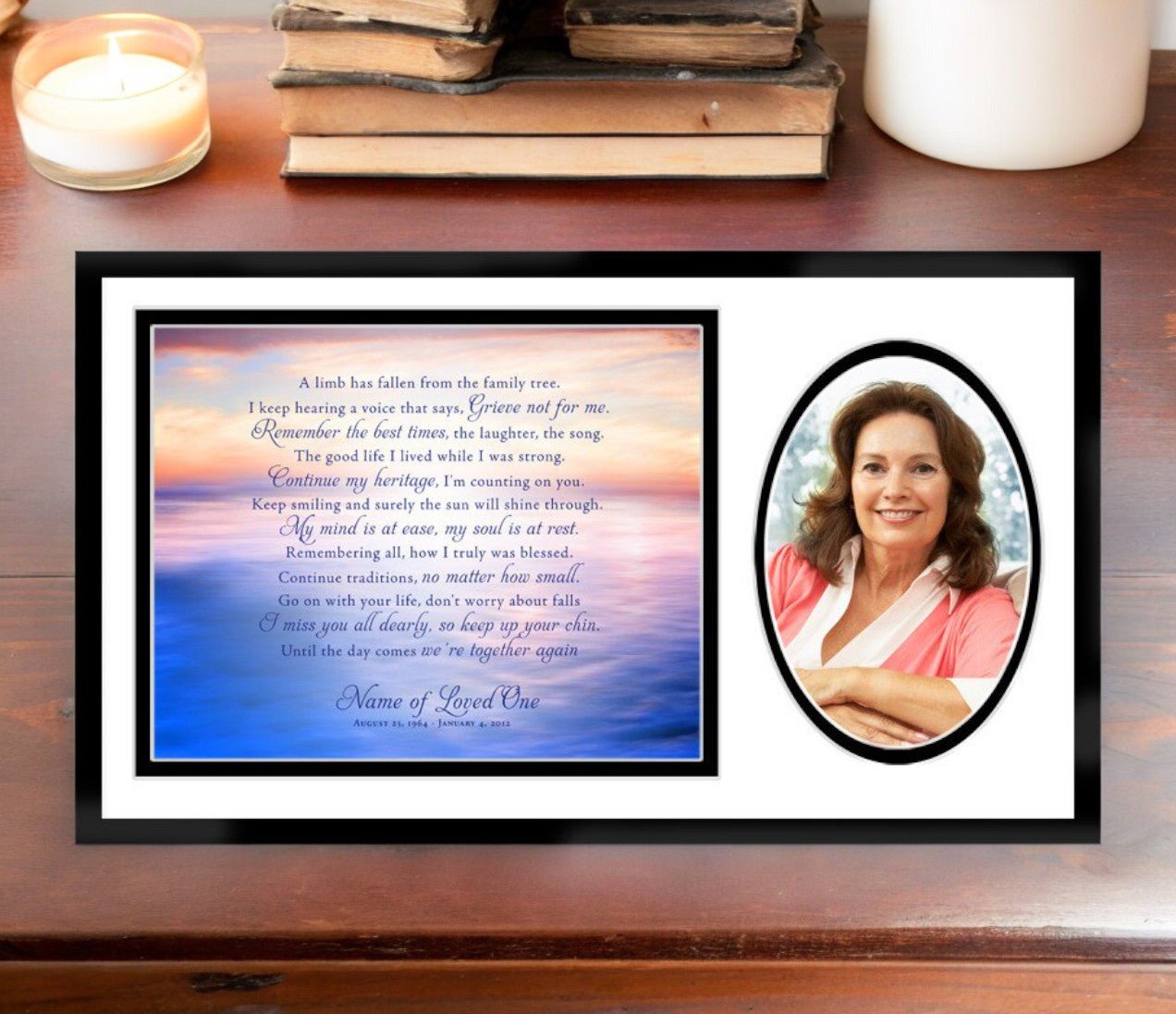 Dusk Memorial Frame Plaque Keepsake - The Funeral Program Site