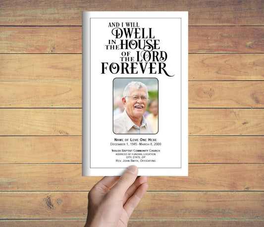 Dwell Funeral Program Template - The Funeral Program Site