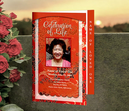 Dynasty 4 - Sided Graduated Funeral Program Template - The Funeral Program Site