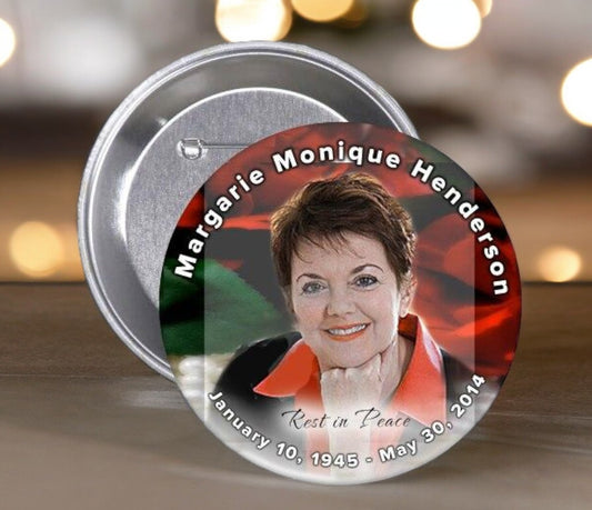 Elegance Memorial Button Pin (Pack of 10)