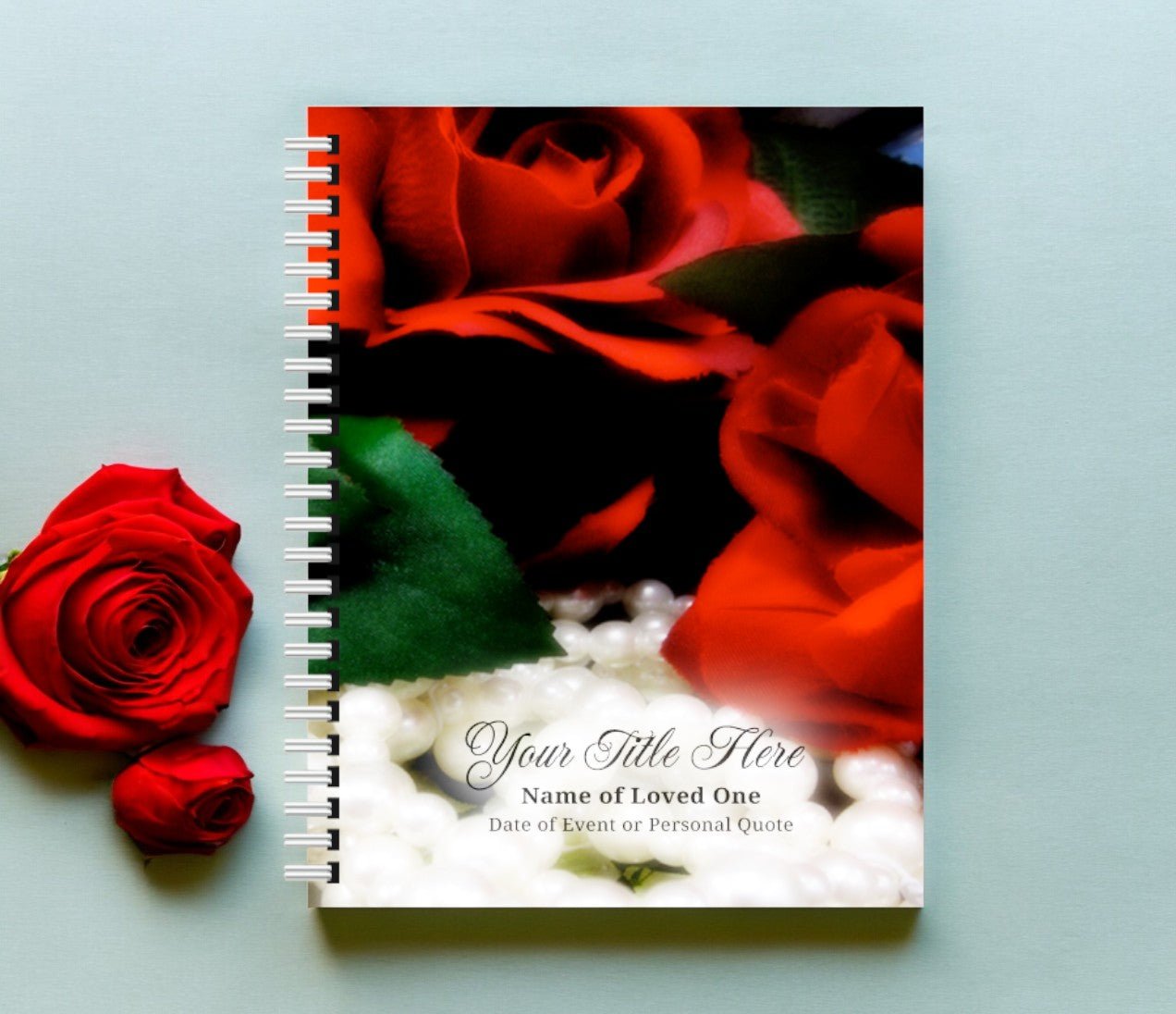 Elegance Perfect Bind Memorial Funeral Guest Book - The Funeral Program Site