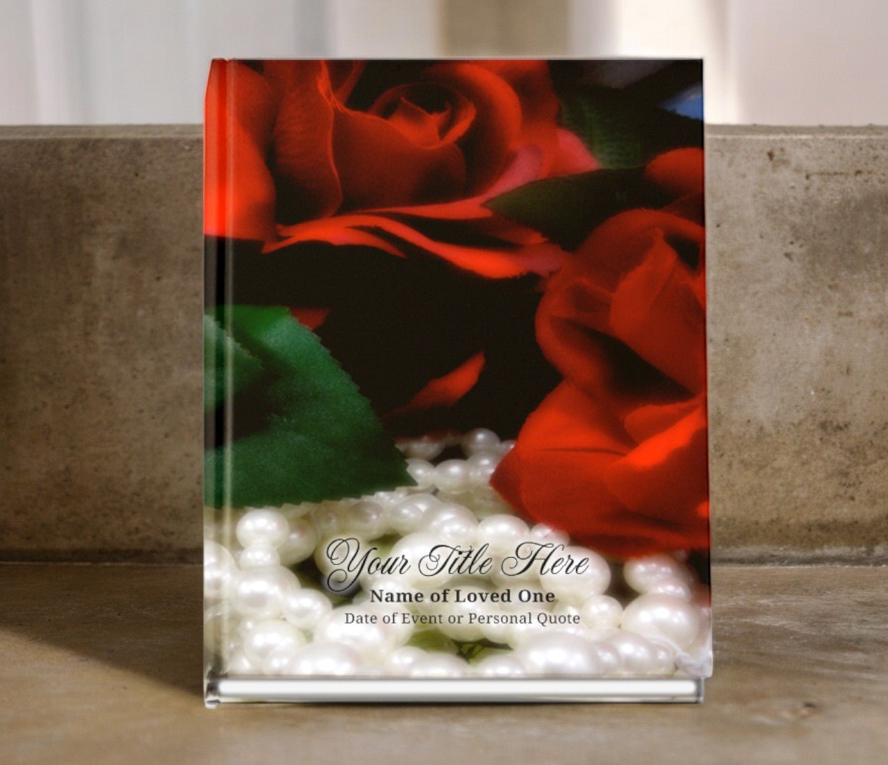 Elegance Perfect Bind Memorial Funeral Guest Book - The Funeral Program Site