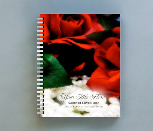 Elegance Spiral Wire Bind Memorial Funeral Guest Book - The Funeral Program Site