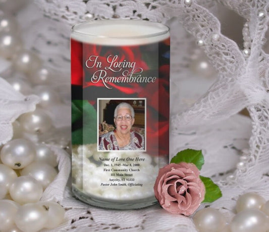 Elegance Personalized Glass Memorial Candle