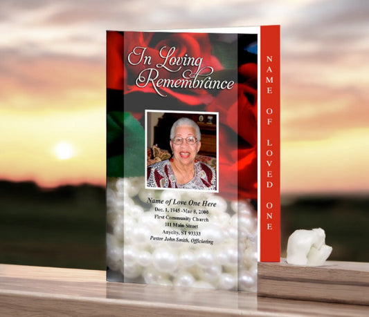 Elegance 4-Sided Graduated Funeral Program Template