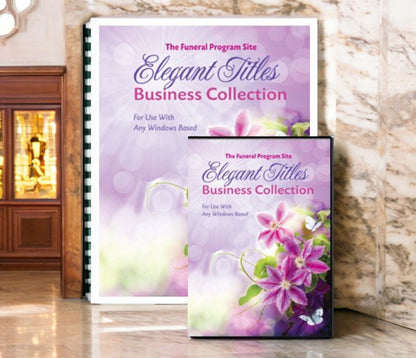 Elegant Funeral Program Titles Word Art Pak