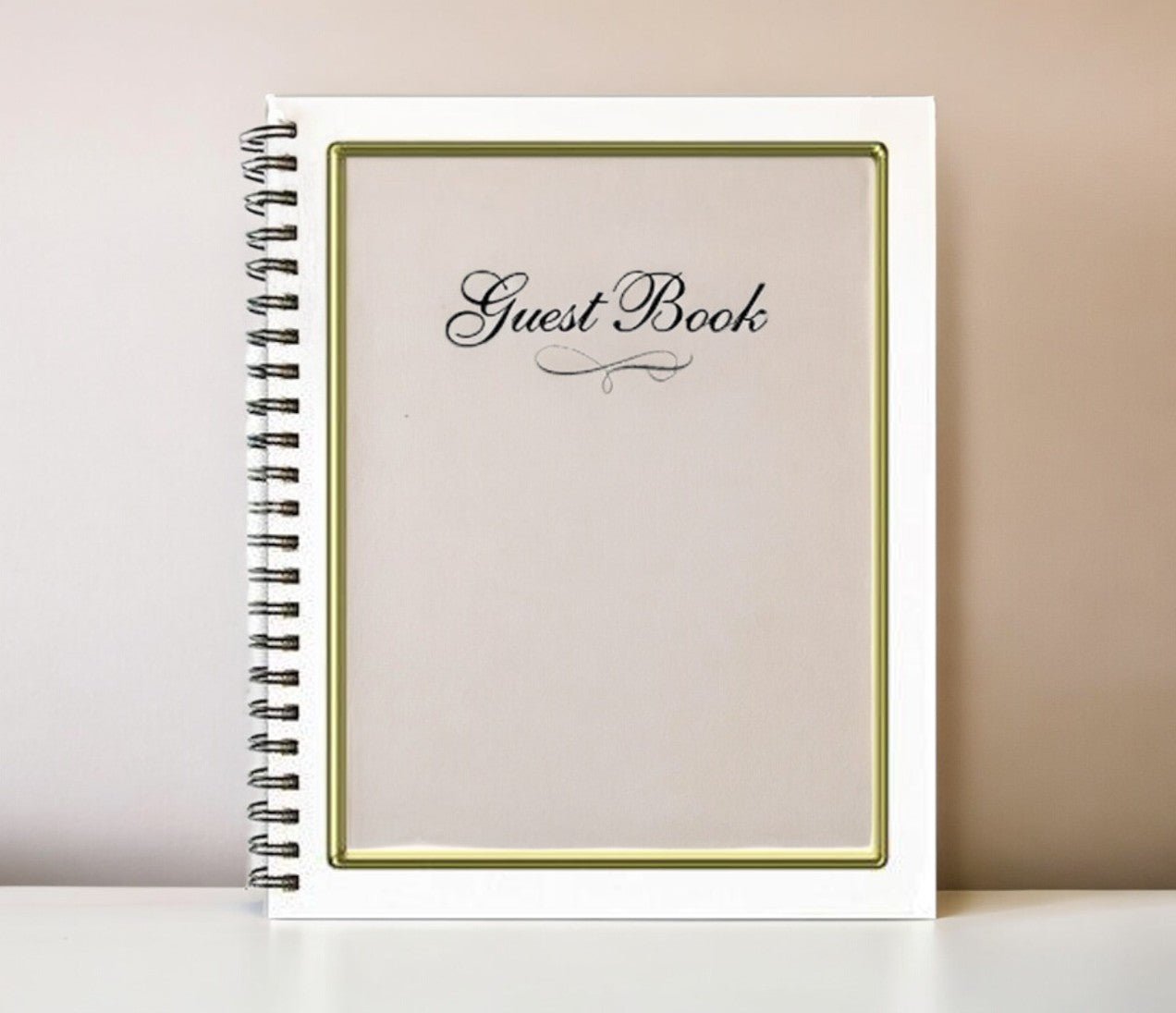 Embassy Spiral Wire Bind Memorial Guest Registry Book - The Funeral Program Site