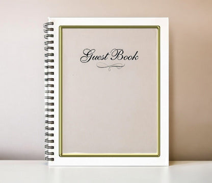 Embassy Spiral Wire Bind Memorial Guest Registry Book - The Funeral Program Site