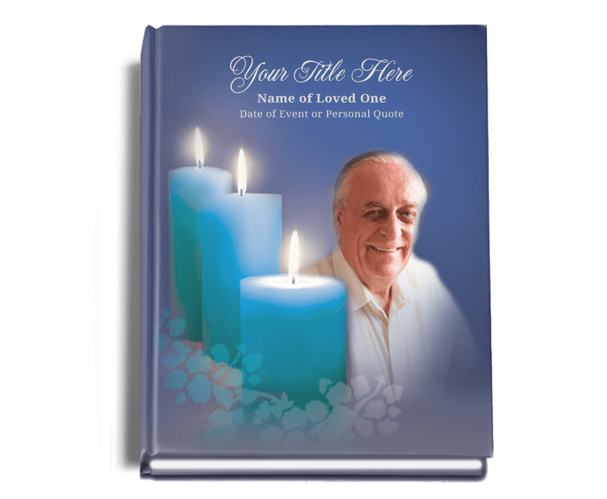 Enlighten Perfect Bind Memorial Funeral Guest Book - The Funeral Program Site