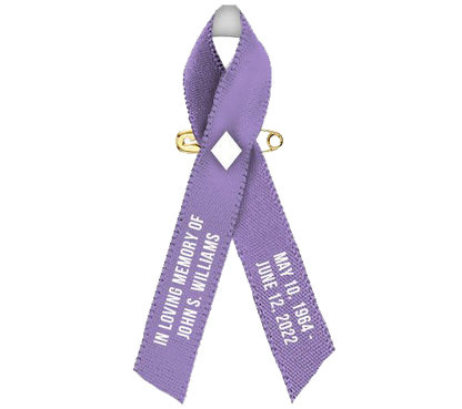 Esophageal Cancer Ribbon Personalized (Periwinkle) - Pack of 10