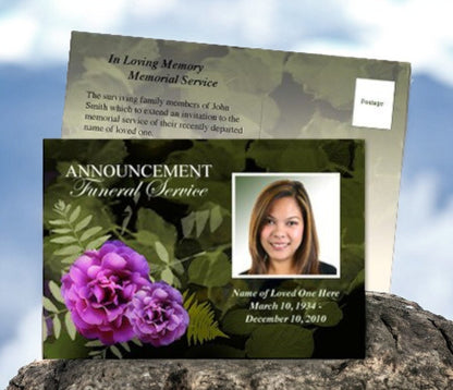 Essence Funeral Announcement Template - The Funeral Program Site