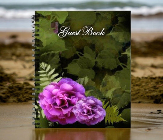 Essence Spiral Wire Bind Memorial Guest Registry Book - The Funeral Program Site