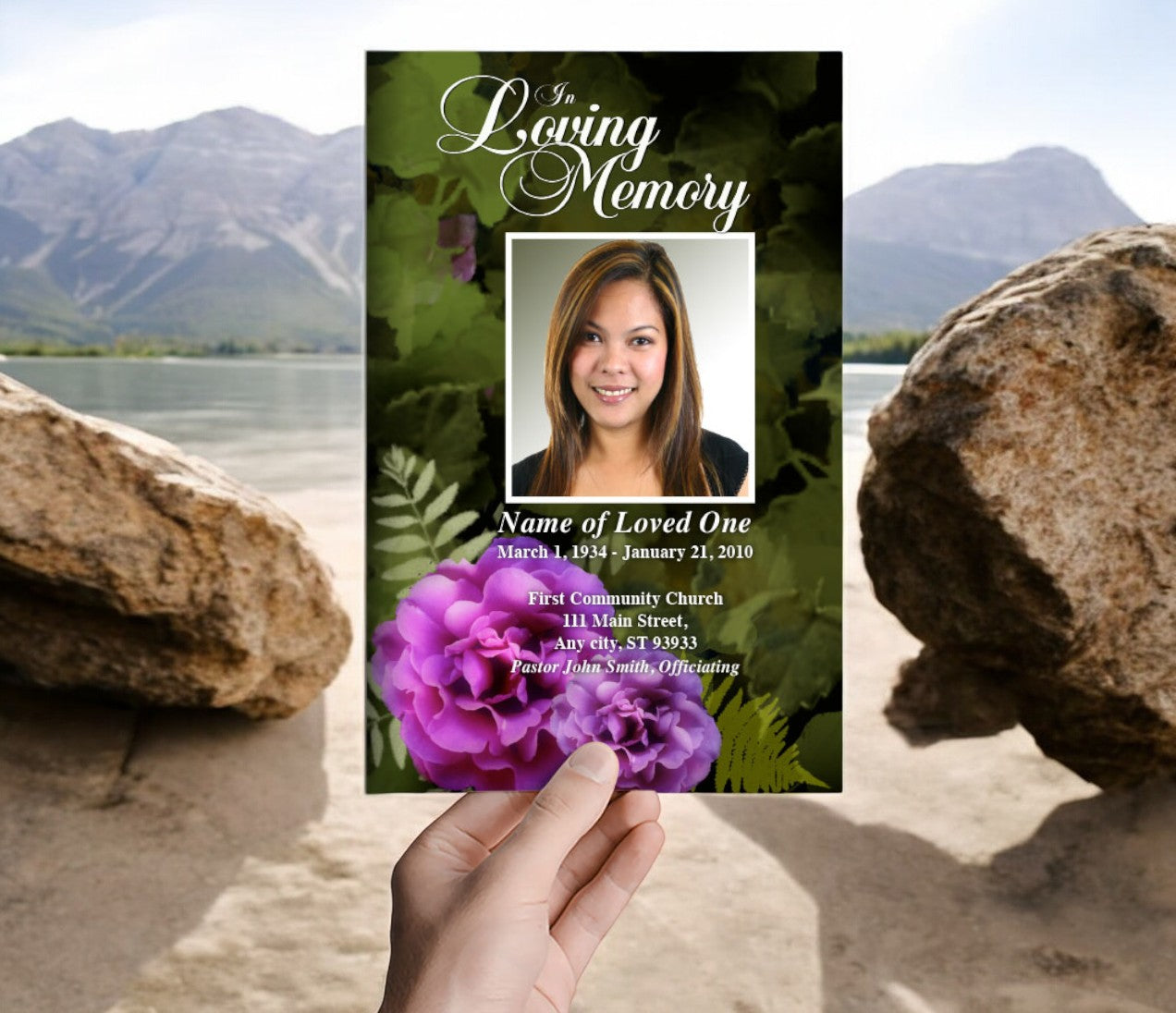 Essence Funeral Program Template