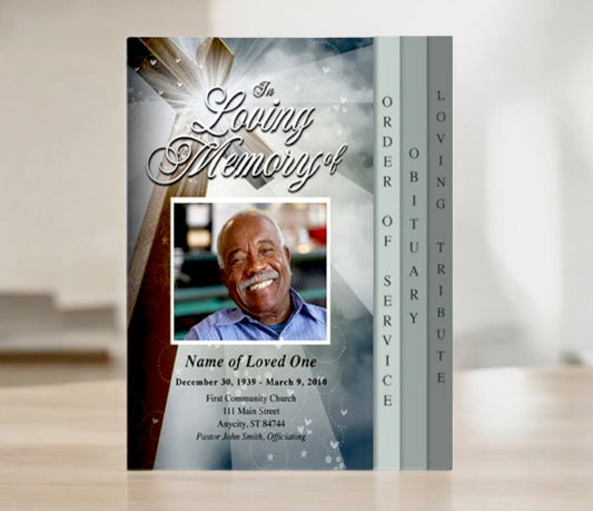 Eternal 8 - Sided Graduated Funeral Program Template - The Funeral Program Site