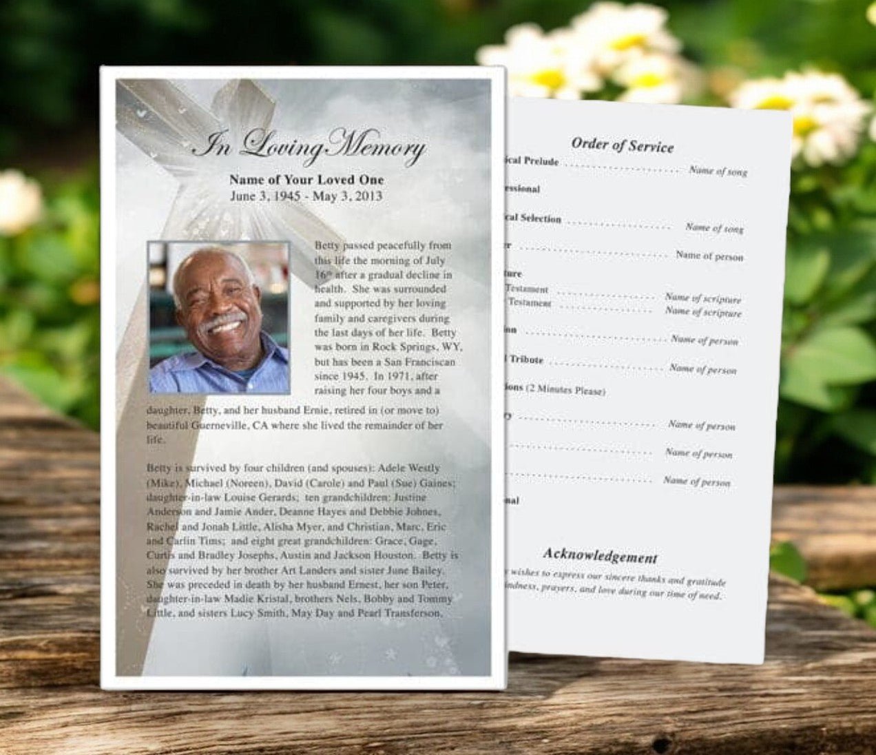 Eternal Funeral Flyer Template - The Funeral Program Site