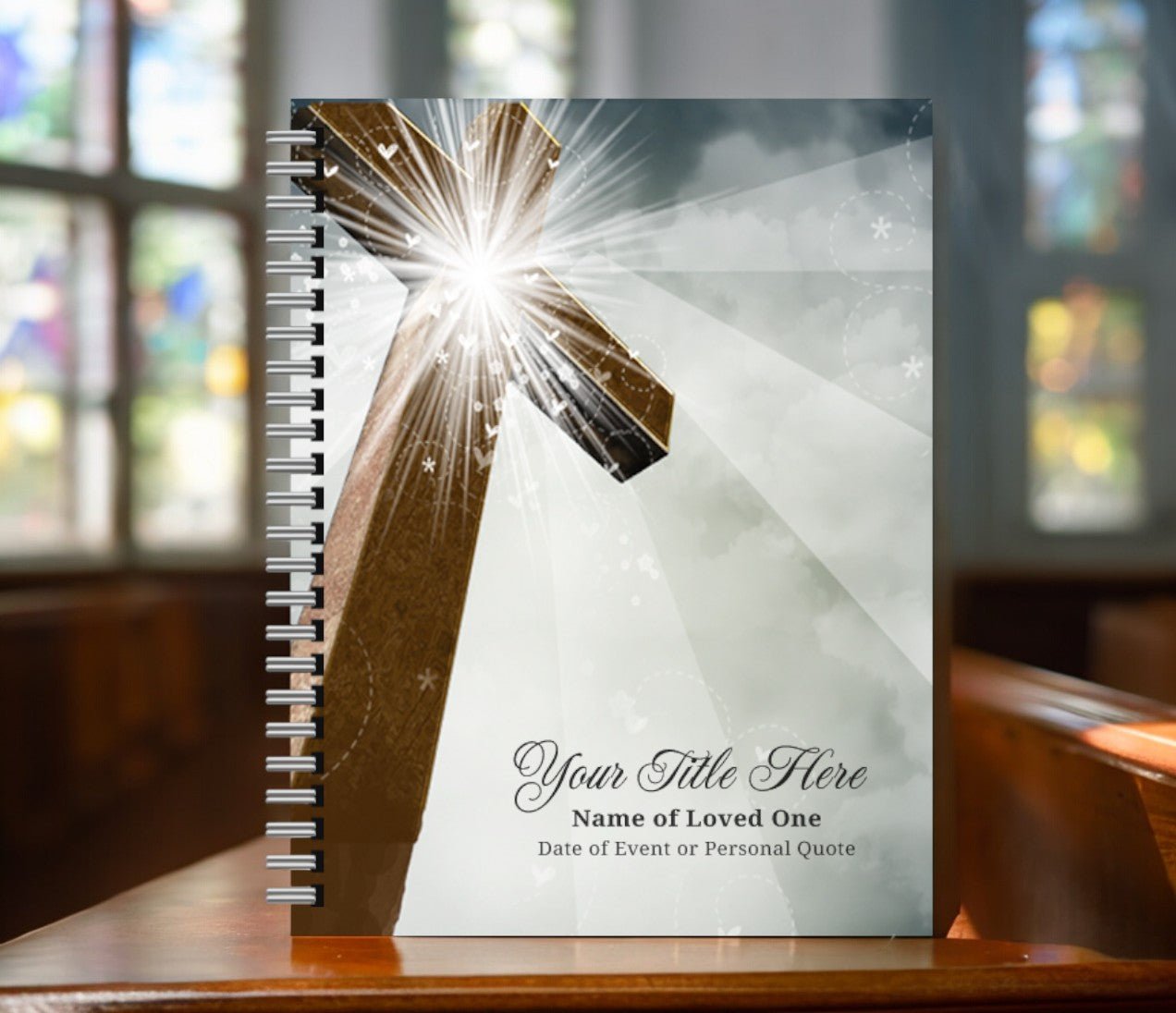 Eternal Spiral Wire Bind Memorial Funeral Guest Book - The Funeral Program Site