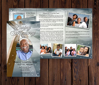 Eternal TriFold Funeral Brochure Template - The Funeral Program Site