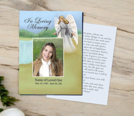 Eve Small Memorial Card Template - The Funeral Program Site