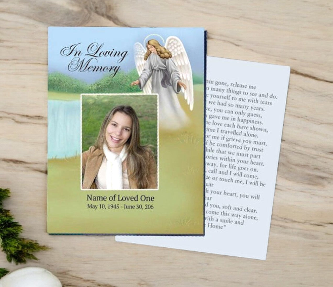 Eve Small Memorial Card Template