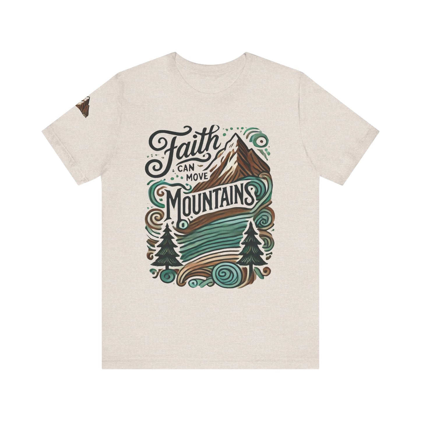 Faith Can Move Mountains Unisex Faith Based TShirt - The Funeral Program Site