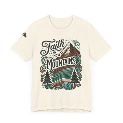 Faith Can Move Mountains Unisex Faith Based TShirt - The Funeral Program Site