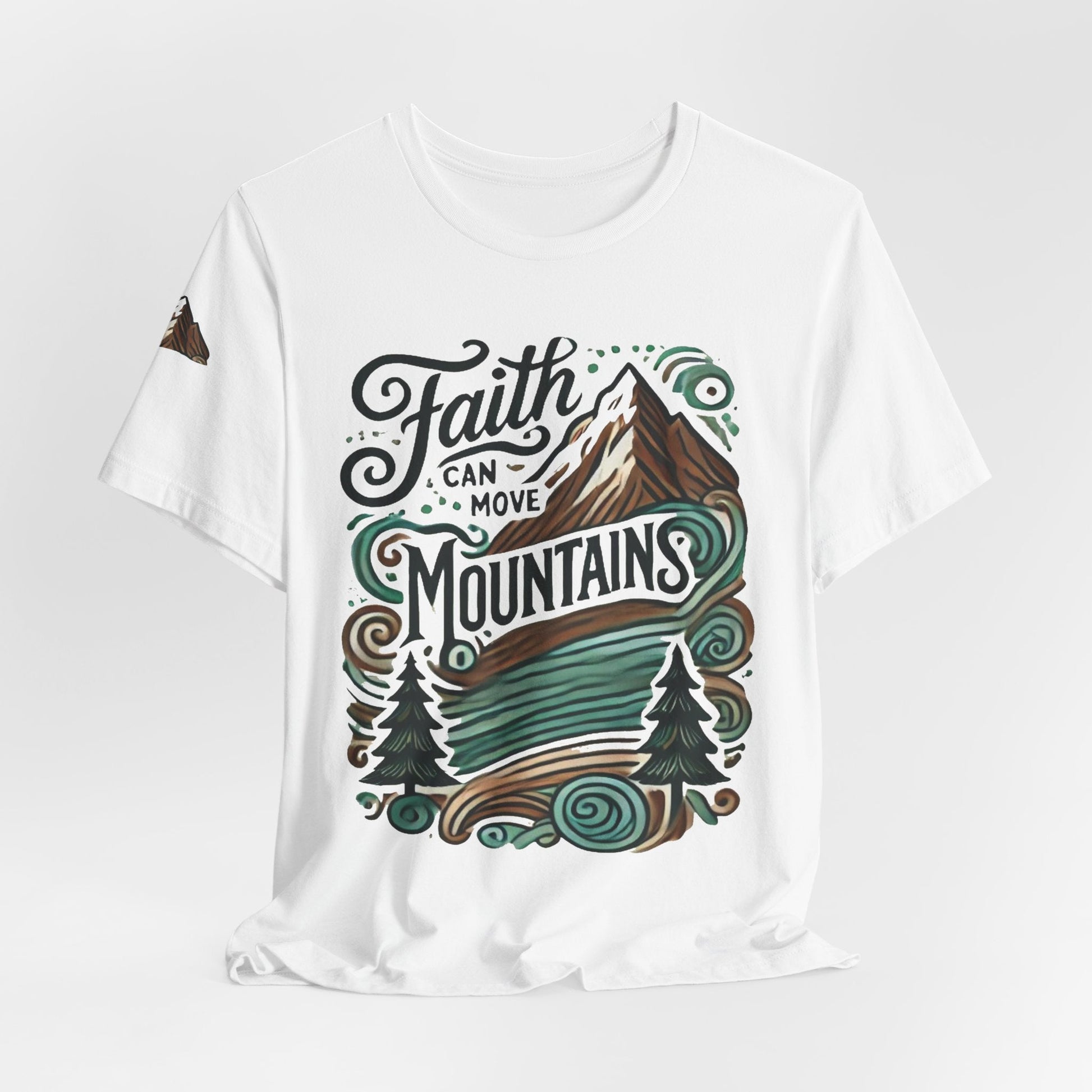 Faith Can Move Mountains Unisex Faith Based TShirt - The Funeral Program Site