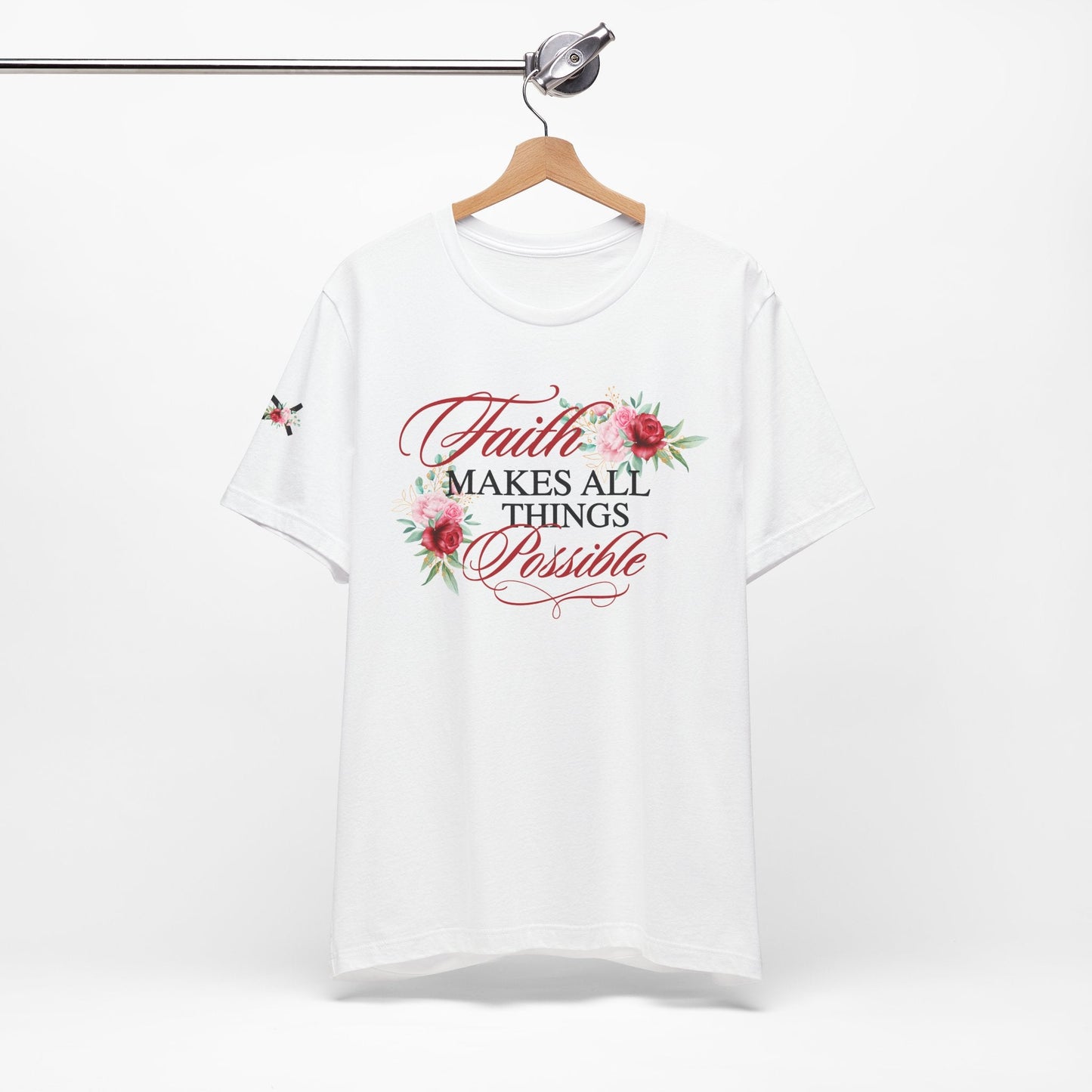 Faith Makes All Things Possible Women's Faith Based T-Shirt - The Funeral Program Site