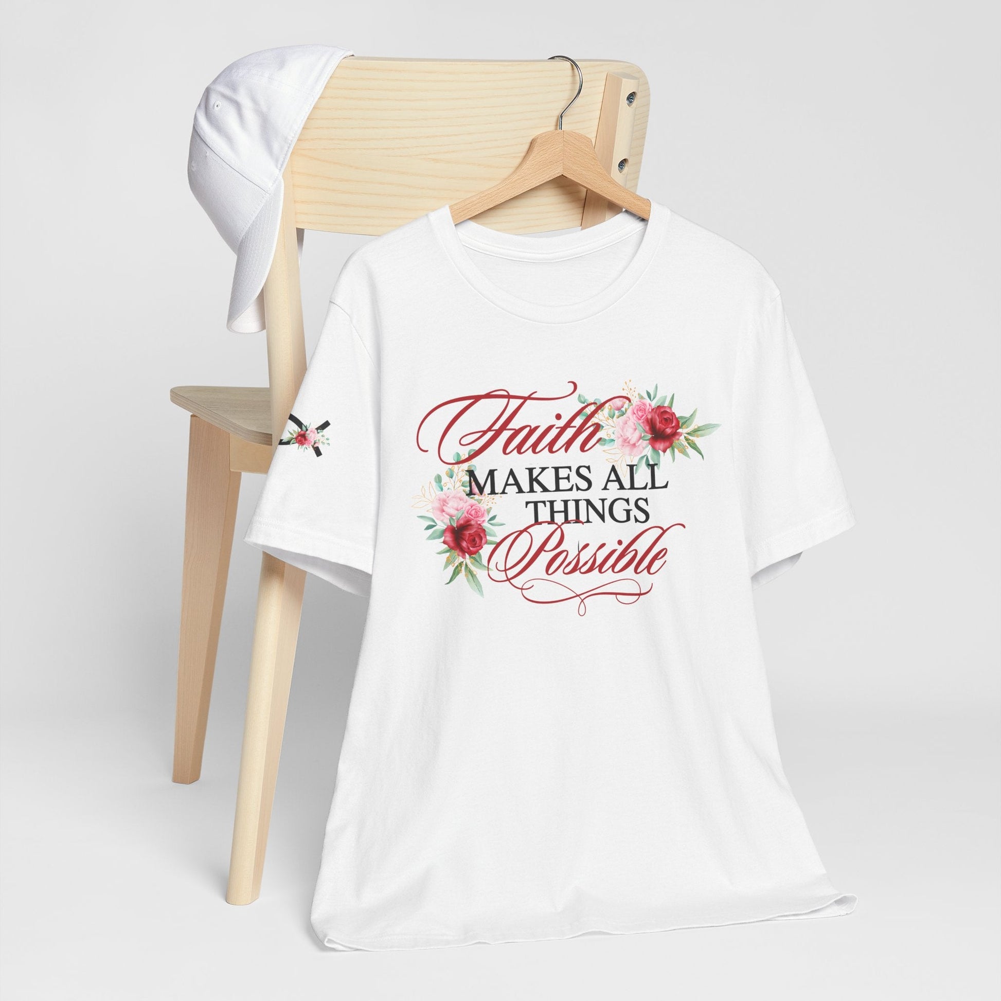 Faith Makes All Things Possible Women's Faith Based T-Shirt - The Funeral Program Site