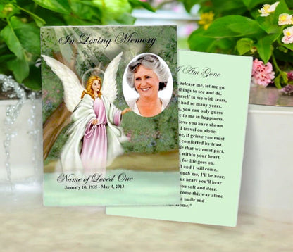 Faith Small Memorial Card Template - The Funeral Program Site