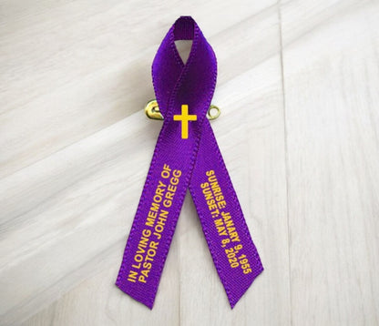 Pastor Religious Faith Based Personalized Awareness Ribbon - Pack of 10