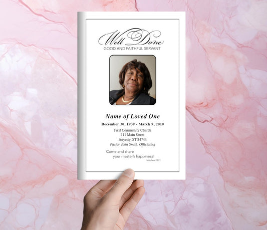 Faithful Funeral Program Template