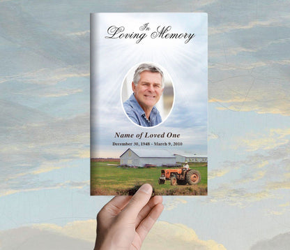 Farm Funeral Program Template - The Funeral Program Site