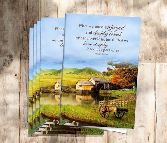 Farm Landscape Funeral Program Paper (Pack of 25) - The Funeral Program Site