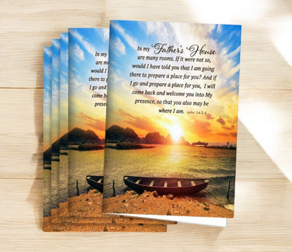 Father's House Funeral Program Paper (Pack of 25) - The Funeral Program Site