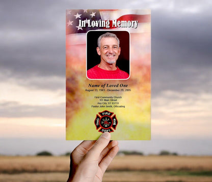 Firefighter Funeral Program Template - The Funeral Program Site