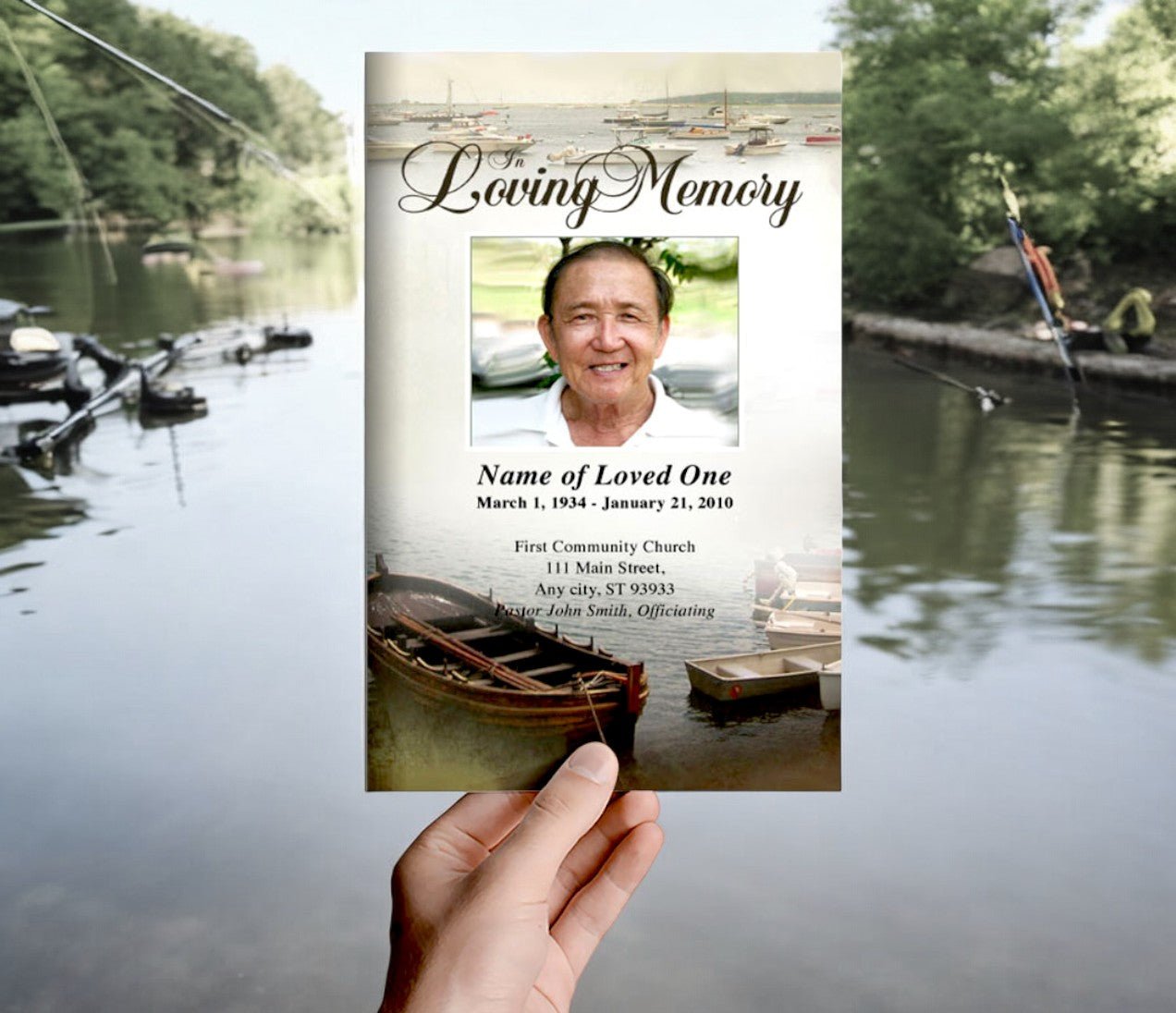 Fishing Funeral Program Template - The Funeral Program Site