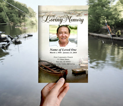 Fishing Funeral Program Template - The Funeral Program Site